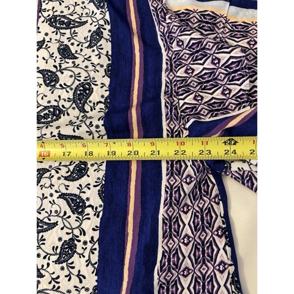 CHICOS 2 Piece Set Mixed Print Flutter Sleeve Top Maxi Skirt Women 3/XL Flowy - Picture 11 of 15